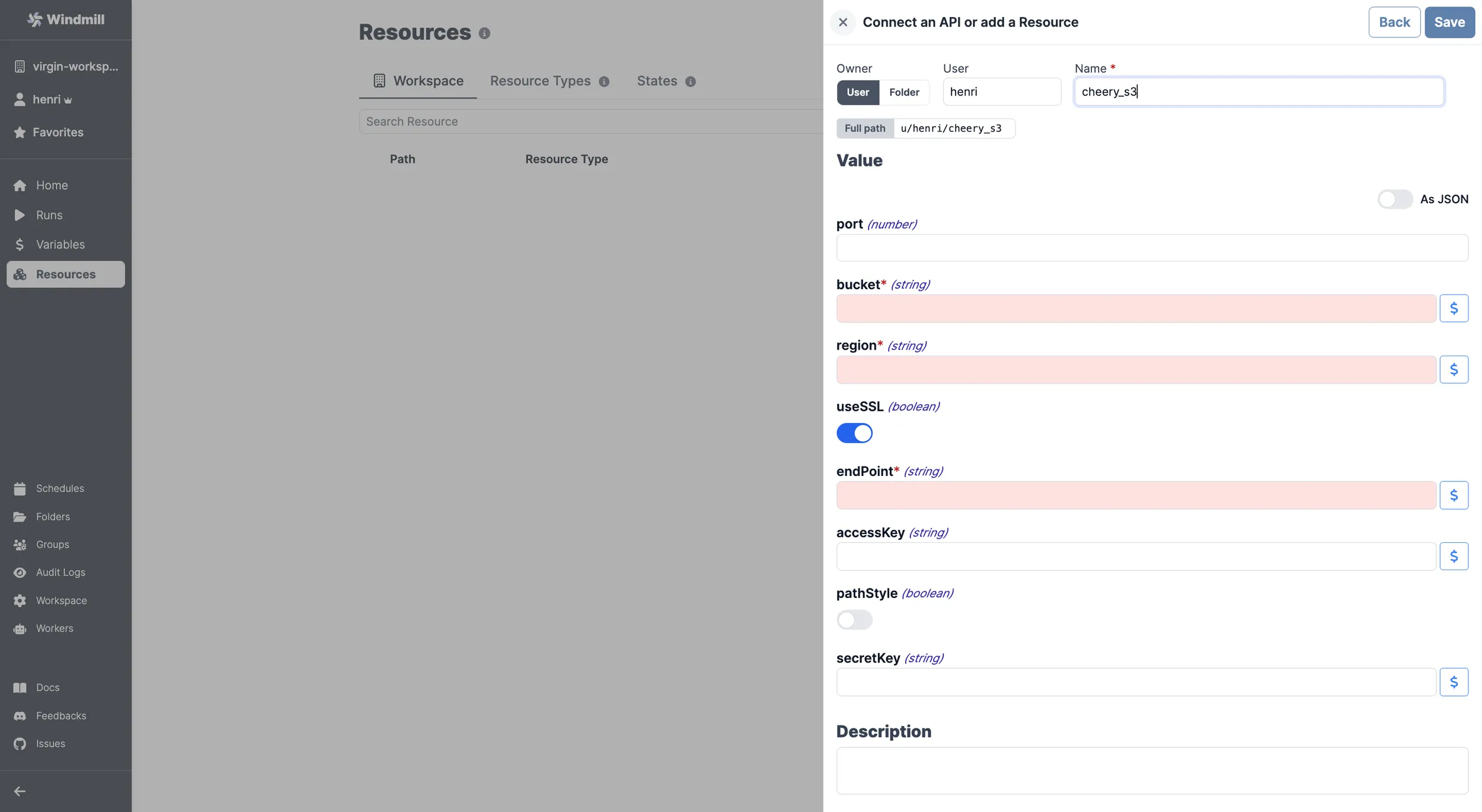 S3 resource type